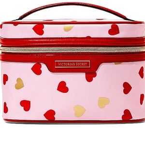Victoria's Secret Pink and Red Heart Print Bag